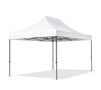 TOOLPORT 3x4,5 m Tonnelle pliante Acier, PVC 800, blanc - (600117)