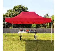 TOOLPORT 3x4,5 m tonnelle pliante Alu, PES 800, rouge - (600194)