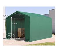 TOOLPORT Outlander 3x6 m hangar, PVC 850, H. 3 m avec portes à fermeture éclair, vert foncé, sans statique - (79860)