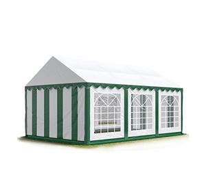 TOOLPORT 3x6 m Tente de réception/Barnum Vert-Blanc Toile de Haute qualité PVC 700 N
