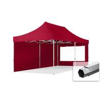 TOOLPORT 3x6 m Tonnelle pliante Alu, PES 800, côtés panoramiques, rouge - (600235)