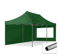 TOOLPORT 3x6 m Tonnelle Tente Pliante Barnum Acier, PES 750, côtés panoramiques, Vert foncé