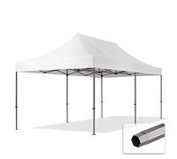 TOOLPORT 3x6 m Tonnelle Tente Pliante Barnum Acier, PVC 800, Anti-feu, Blanc