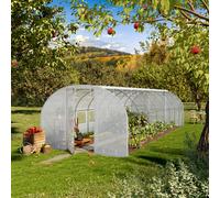 TOOLPORT 3x8m Serre tunnel, Bâche PE, blanc - (8998)