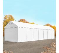 TOOLPORT 4x14 m tente de stockage, PVC 800, H. 2,6 m, blanc, avec statique (type de sol : terre) - (527632)