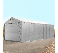 TOOLPORT 4x24 m tente de stockage, PVC 800, H. 2,6 m, gris, sans statique - (49845)