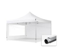 TOOLPORT 4x4 m Tonnelle pliante Alu, PES 800, côtés panoramiques, blanc - (600190)