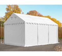 TOOLPORT 4x6 m tente de stockage, PVC 800, H. 2,6 m, blanc, sans statique - (7632BL)