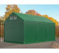 TOOLPORT 4x6 m tente de stockage, PVC 800, H. 2,6 m, vert foncé, sans statique - (7687BL)