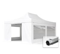 TOOLPORT 4x6 m Tonnelle pliante Alu, PES 800, côtés panoramiques, blanc - (582031)