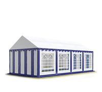 TOOLPORT 4x8 m Tente de réception/Barnum Bleu-Blanc Toile de Haute qualité PVC 700 N