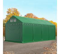 TOOLPORT 4x8 m tente de stockage, PVC 800, H. 2,6 m, vert foncé, avec statique (type de sol : terre) - (57634)