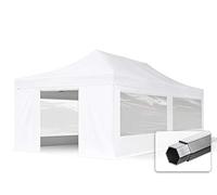 TOOLPORT 4x8 m Tonnelle pliante Alu, PES 800, côtés panoramiques, blanc - (582035)