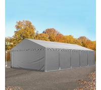 TOOLPORT 5x10 m Tente de stockage, Bâche PVC, gris - (2333)