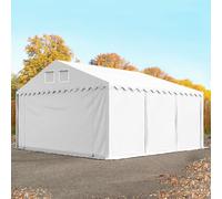 TOOLPORT 5x6 m tente de stockage, PVC 800, H. 2,6 m, blanc, avec statique (type de sol : béton) - (57687)