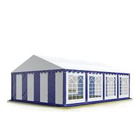 TOOLPORT 5x8 m Tente de réception/Barnum Bleu-Blanc Toile de Haute qualité PVC 700 N