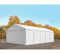 TOOLPORT 6x10 m tente de stockage, PVC 1400, H. 2,6 m, blanc, sans statique - (7525BL)