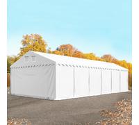 TOOLPORT 6x12 m tente de stockage, PVC 1400, H. 2,6 m, blanc, sans statique - (8576BL)