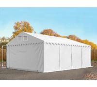TOOLPORT 6x8 m tente de stockage, PVC 800, H. 2,6 m, blanc, sans statique - (7693BL)