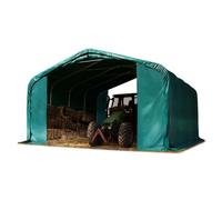 TOOLPORT Abri foin 6x6 m PVC 2300N abri vert foncé, béton