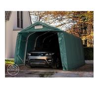 TOOLPORT abri-garage 3,3x4,8 m PVC env. 550 g/m², H. 2,1m, vert foncé, statique : terre