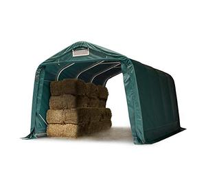 TOOLPORT Abri Tunnel Robuste 3,3x4,8 m résistant aux intempéries Bâche PVC 800N Abri Tente de Stockage Vert