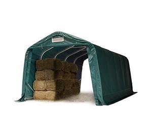 TOOLPORT Abri Tunnel Robuste 3,3x6 m résistant aux intempéries Bâche PVC 800N Abri Tente de Stockage Vert