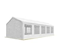 TOOLPORT Barnum 4x10 m PVC 600 N Bâche Tente de rêception Blanc
