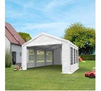 TOOLPORT Barnum 5x8 m PVC 600 N Bâche Tente de rêception Gris-Blanc