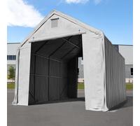 TOOLPORT Everest 5x10 m hangar, PRIMEtex 2300, gris, avec statique (type de sol : terre) - (48670)