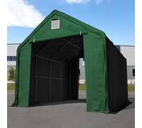 TOOLPORT Everest 5x8 m hangar, PRIMEtex 2300, vert foncé, avec statique (type de sol : béton) - (48841)