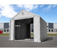 TOOLPORT Everest 6x12 m hangar, porte 4x3,9 m, PRIMEtex 2300, gris, avec statique (type de sol : béton) - (48849)