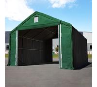 TOOLPORT Everest 6x12 m hangar, PRIMEtex 2300, vert foncé, avec statique (type de sol : terre) - (48673)