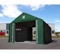 TOOLPORT Everest 6x8 m hangar, PRIMEtex 2300, vert foncé, avec statique (type de sol : béton) - (48845)