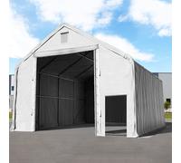 TOOLPORT Everest 8x12 m hangar, PRIMEtex 2300, gris, avec statique (type de sol : terre) - (48681)