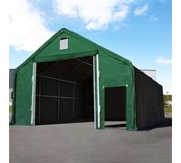 TOOLPORT Everest 8x8 m hangar, PRIMEtex 2300, vert foncé, avec statique (type de sol : terre) - (48676)