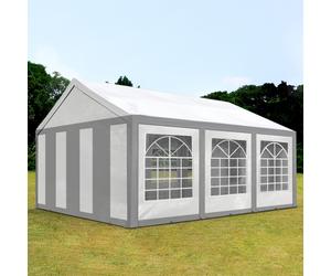 TOOLPORT FLEX 4x6 m tente de réception, PE 450, H. 2 m, gris-blanc - (91121)