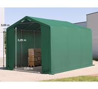 TOOLPORT Outlander 3x6 m hangar, PRIMEtex 2300, H. 3 m avec portes à fermeture éclair, vert foncé, avec statique (type de sol : béton) - (94185)