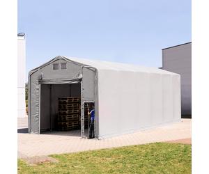 TOOLPORT Outlander 6x12 m hangar, PRIMEtex 2300, H. 4m avec porte actionnée par traction, gris, sans statique - (79999)