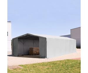 TOOLPORT Outlander 8x12 m hangar, PVC 850, H. 3 m avec portes à fermeture éclair, gris, sans statique - (79944)