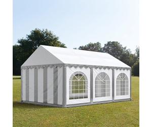 TOOLPORT PRO 3x6 m tente de réception, PVC 750, H. 2 m, gris-blanc - (7239)