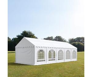 TOOLPORT PRO 4x10 m tente de réception, PVC 750, H. 2 m, blanc - (7195)