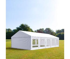 TOOLPORT PRO 5x10 m tente de réception, PVC 700, H. 2 m, blanc - (4786)