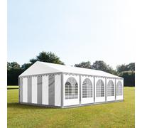 TOOLPORT PRO 6x10 m tente de réception, PVC 800, H. 2 m, gris-blanc - (5373)
