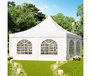 TOOLPORT PRO Tente pagode 5x5 m, bâche PVC, blanc - (1064)