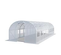 TOOLPORT 4x8m Serre tunnel, Bâche PE, blanc - (8945)