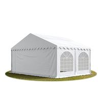 TOOLPORT Tente Barnum de Réception 5x5 m Bâches PVC 750 N Blanc Cadre de Sol Jardin