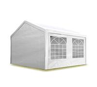 TOOLPORT Tente de réception 4x5 m pavillon Blanc bâche PE 350 N imperméable Tente de Jardin