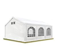 TOOLPORT Tente de réception 4x6 m Tente de Jardin Blanc bâche PE 550 N imperméable résistante aux UV avec Cadre de Sol