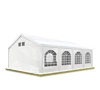 TOOLPORT Tente de réception 4x8 m Tente de Jardin Blanc bâche PE 550 N imperméable résistante aux UV avec Cadre de Sol